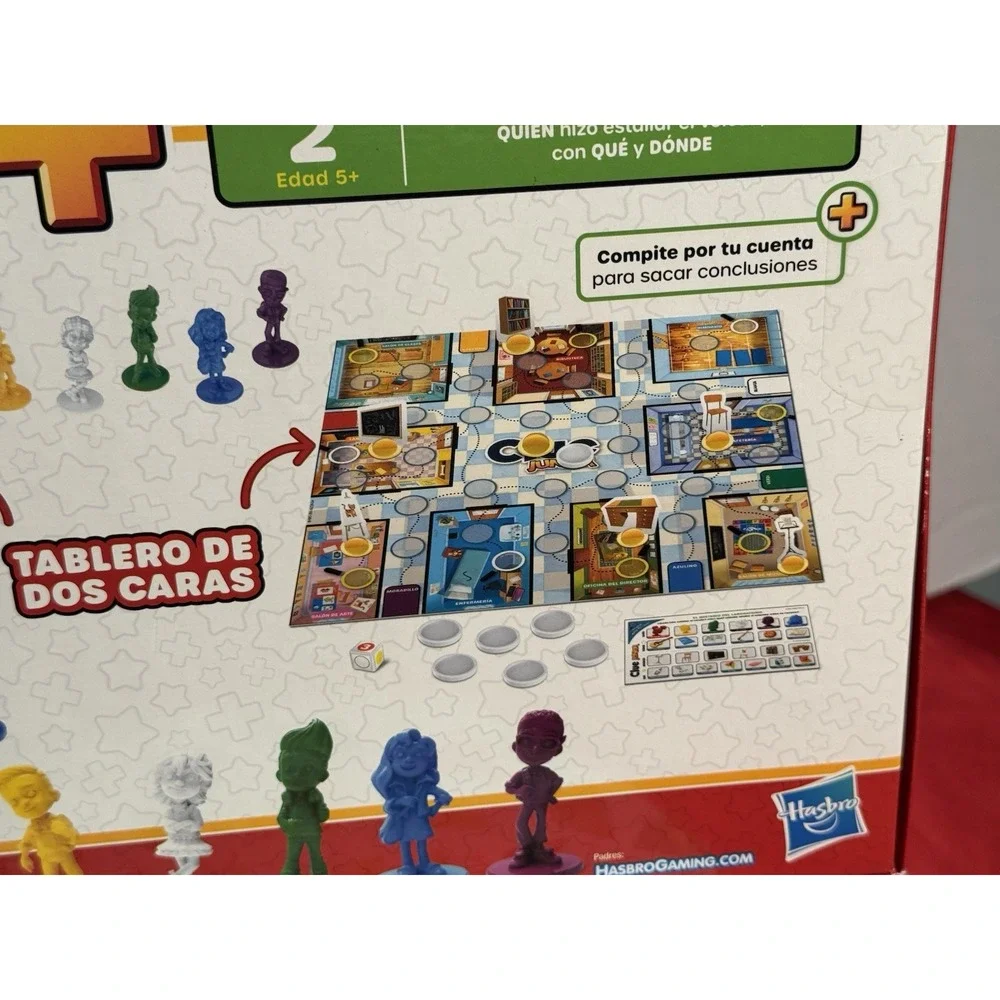 Clue Junior Game, 2-Sided Gameboard, 2 Games in 1, Clue Mystery Game for Younger